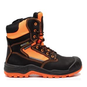 Buckbootz Buckz BVIZ1 Highviz S3 – Hoge Werkschoen Oranje/Zwart